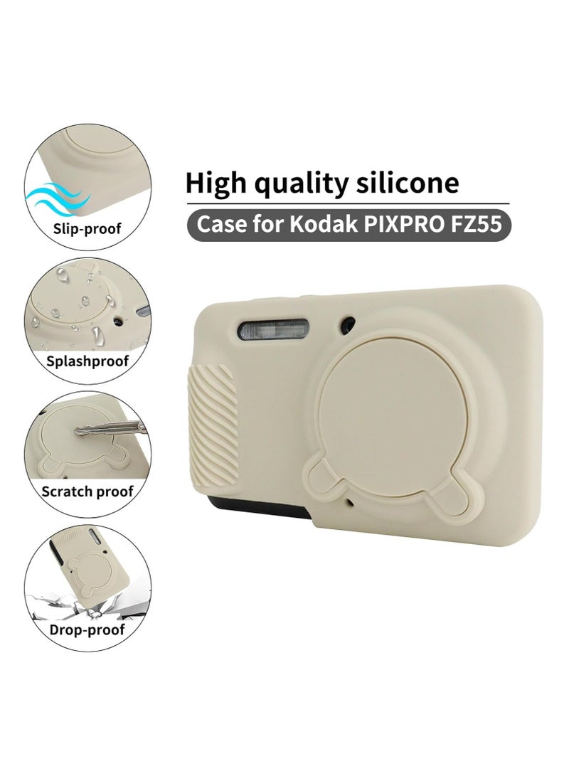 غطاء سيليكون واقي لكاميرا Kodak PIXPRO FZ55، إكسسوارات حماية تشمل حاميي شاشة وغطاء عدسة قابل للإزالة لكاميرا PIXPRO FZ55. - Image 3